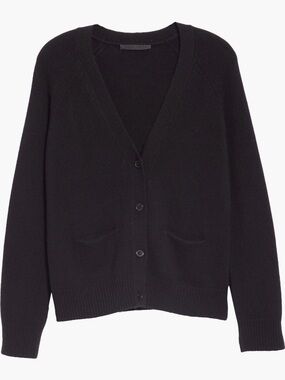 Jenni Kayne 100% Cashmere Stanford Cardigan Black Size Small